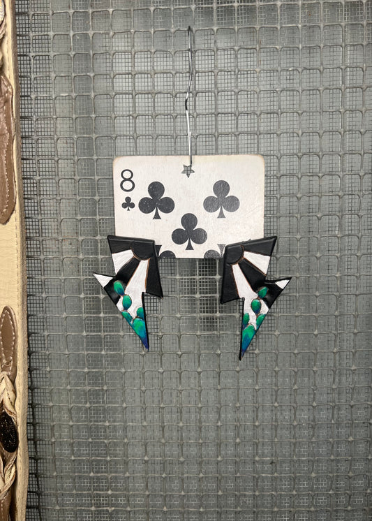 Black Hole Sun Lightning Bolt Earrings