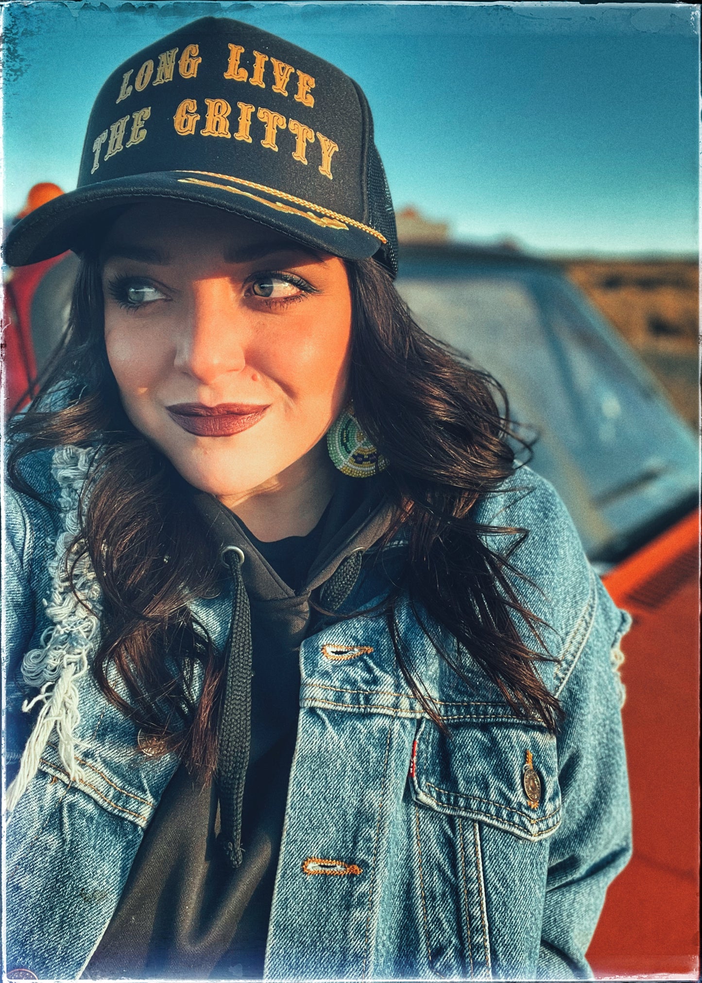 Long Live The Gritty Gold Oak Leaf Trucker Hat