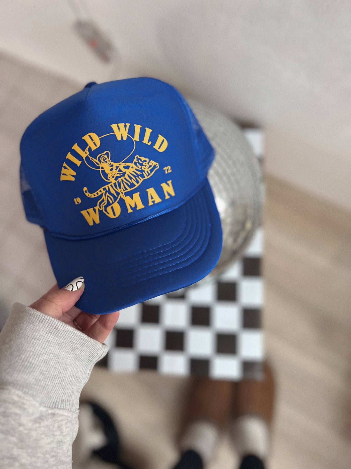 Wild Wild Woman Trucker Hat - Royal Blue