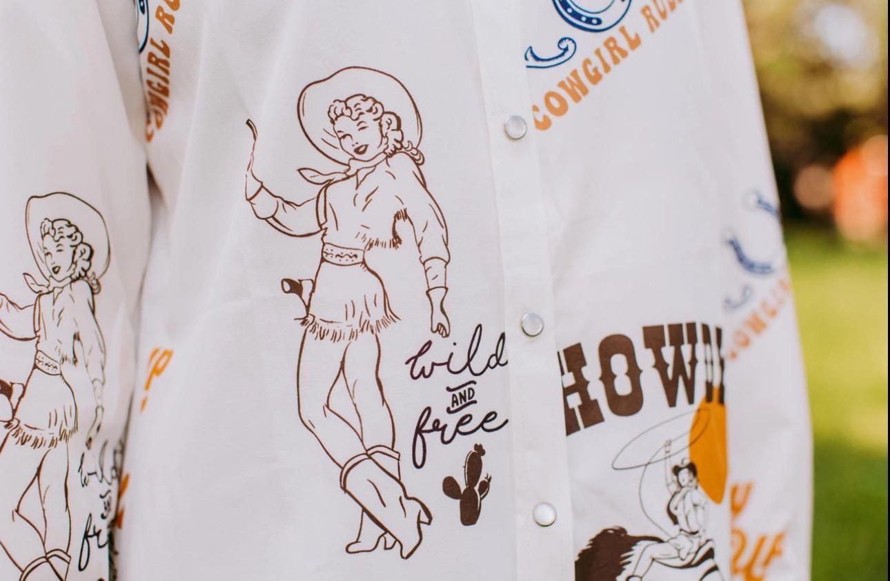 Western Cowgirl Howdy Button Up Shirt