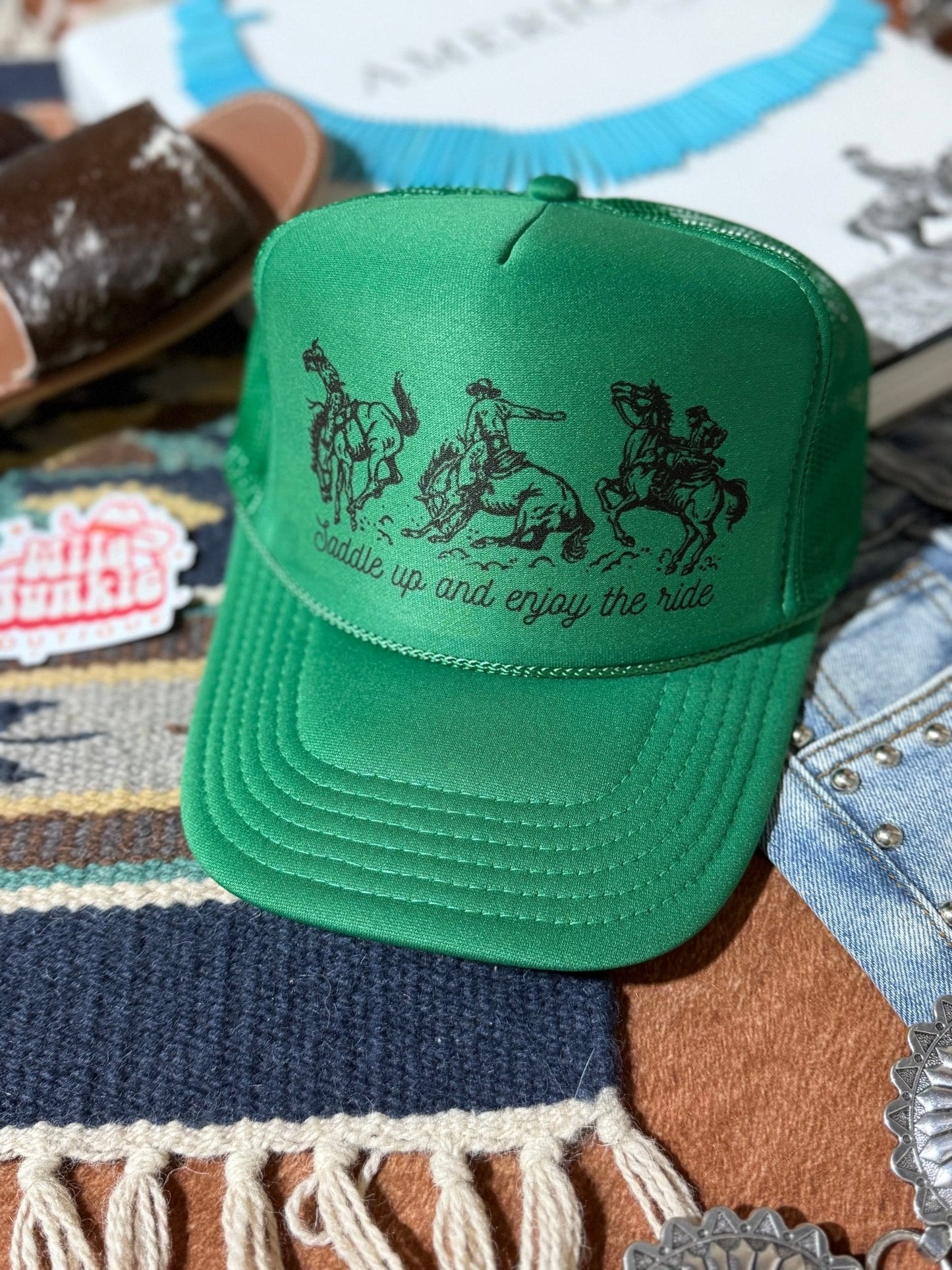 Saddle Up And Enjoy The Ride Trucker Hat