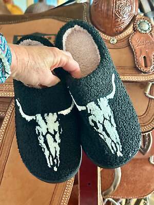 Longhorn Skull Slippers