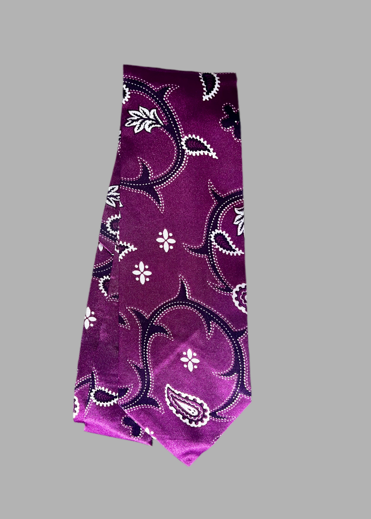 Purple Paisley Silk Tie