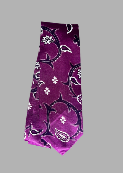 Purple Paisley Silk Tie