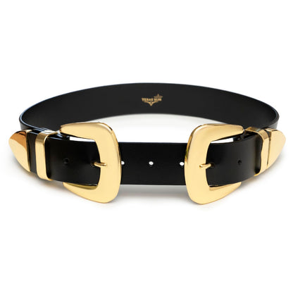 Double Buckle Western Waist Belt for Women