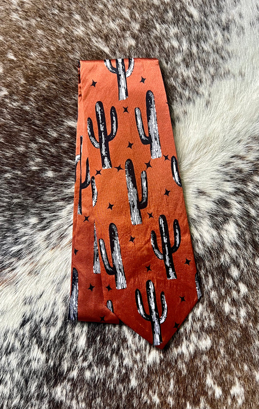 Amber Cactus Silk Tie