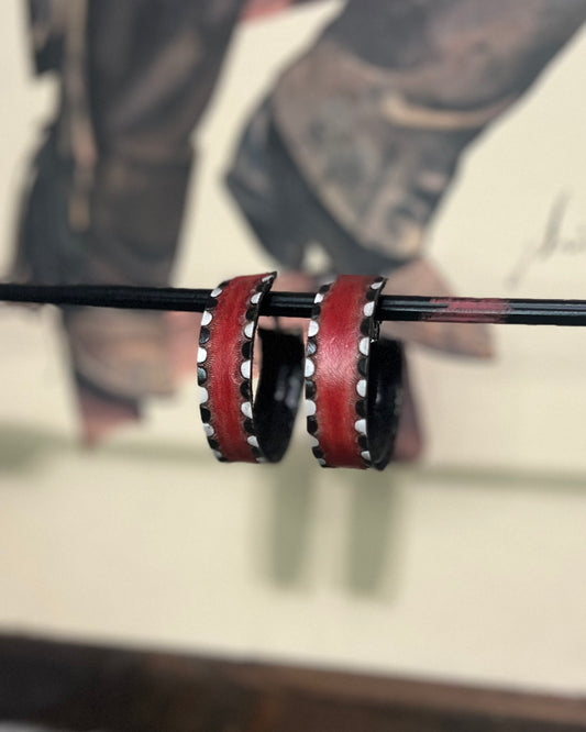 Bet It All Leather Hoops