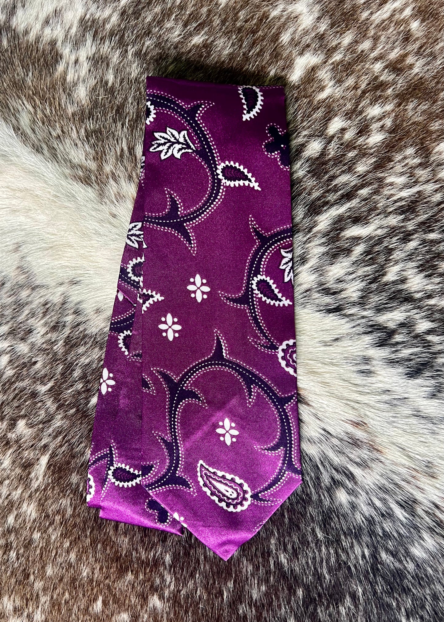 Purple Paisley Silk Tie