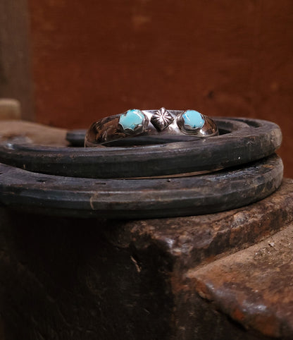 Golden Hills Turquoise and Sterling Silver Bracelet by R. Keller Collection