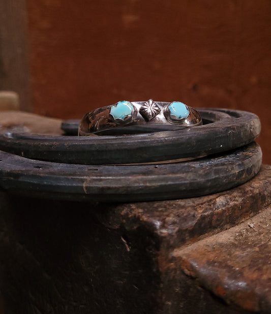 Golden Hills Turquoise and Sterling Silver Bracelet by R. Keller Collection