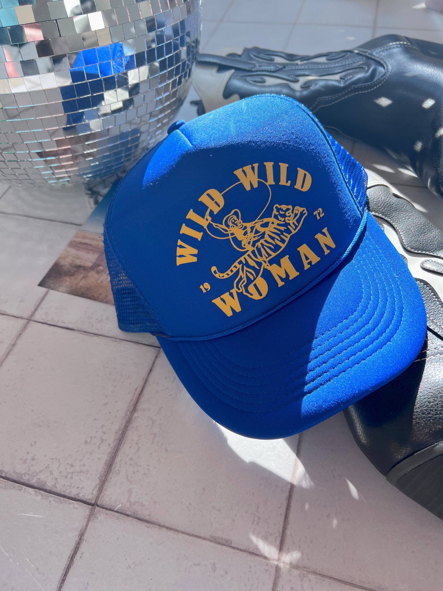 Wild Wild Woman Trucker Hat - Royal Blue