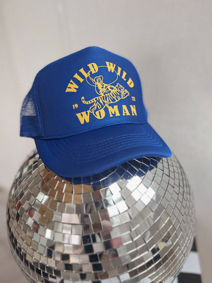 Wild Wild Woman Trucker Hat - Royal Blue