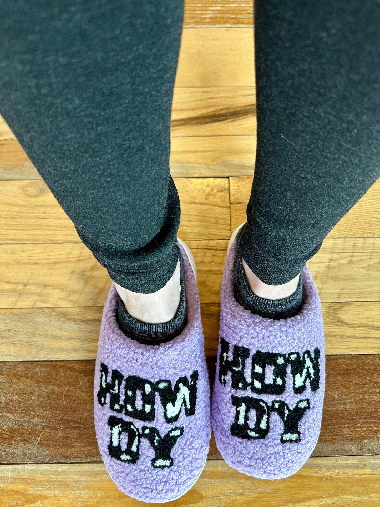 Howdy Cow Print Slippers