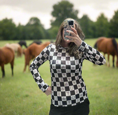 Western Checkers Mesh Shirt